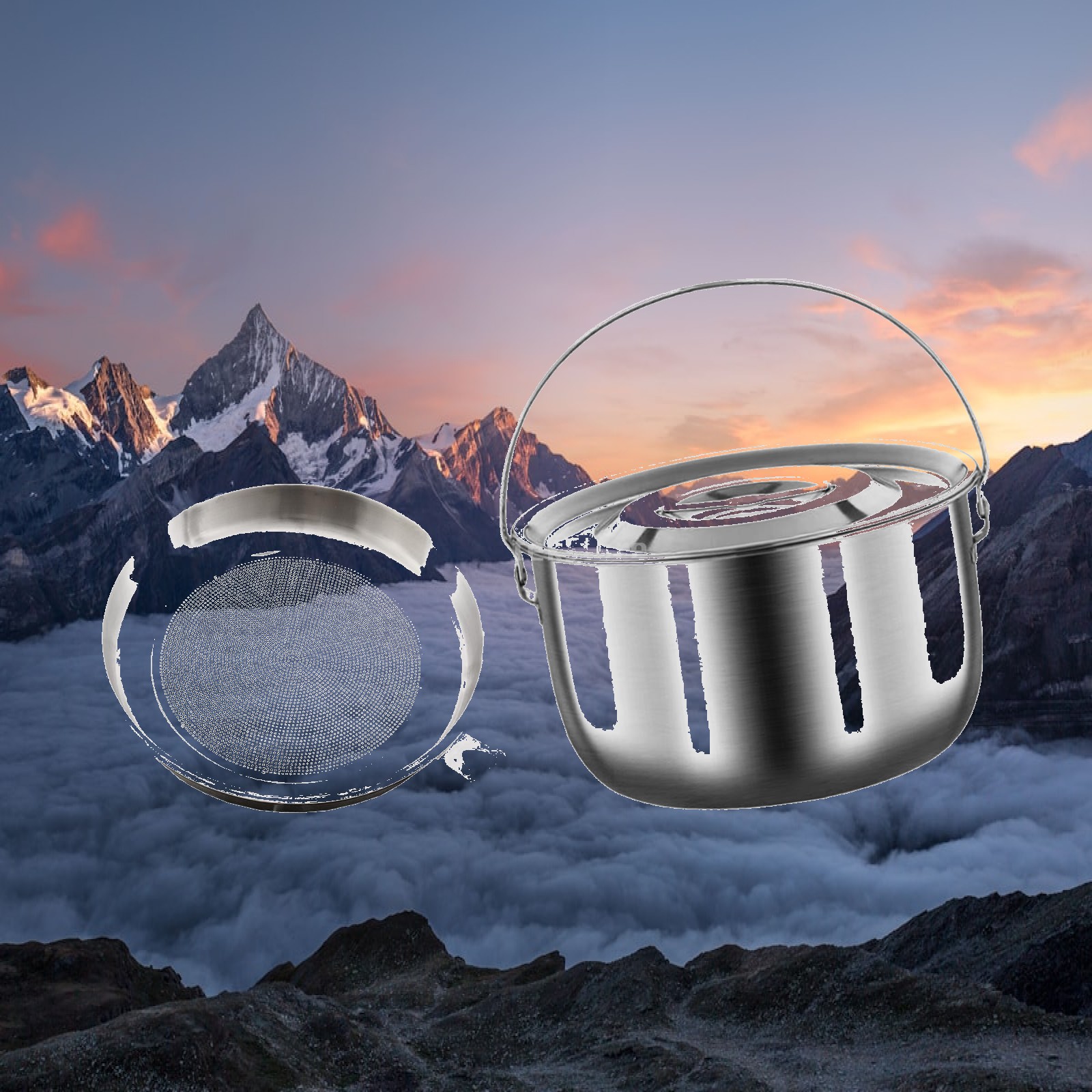 Camping Cooking Oil Container - Oil Storage Container Camping Pot with