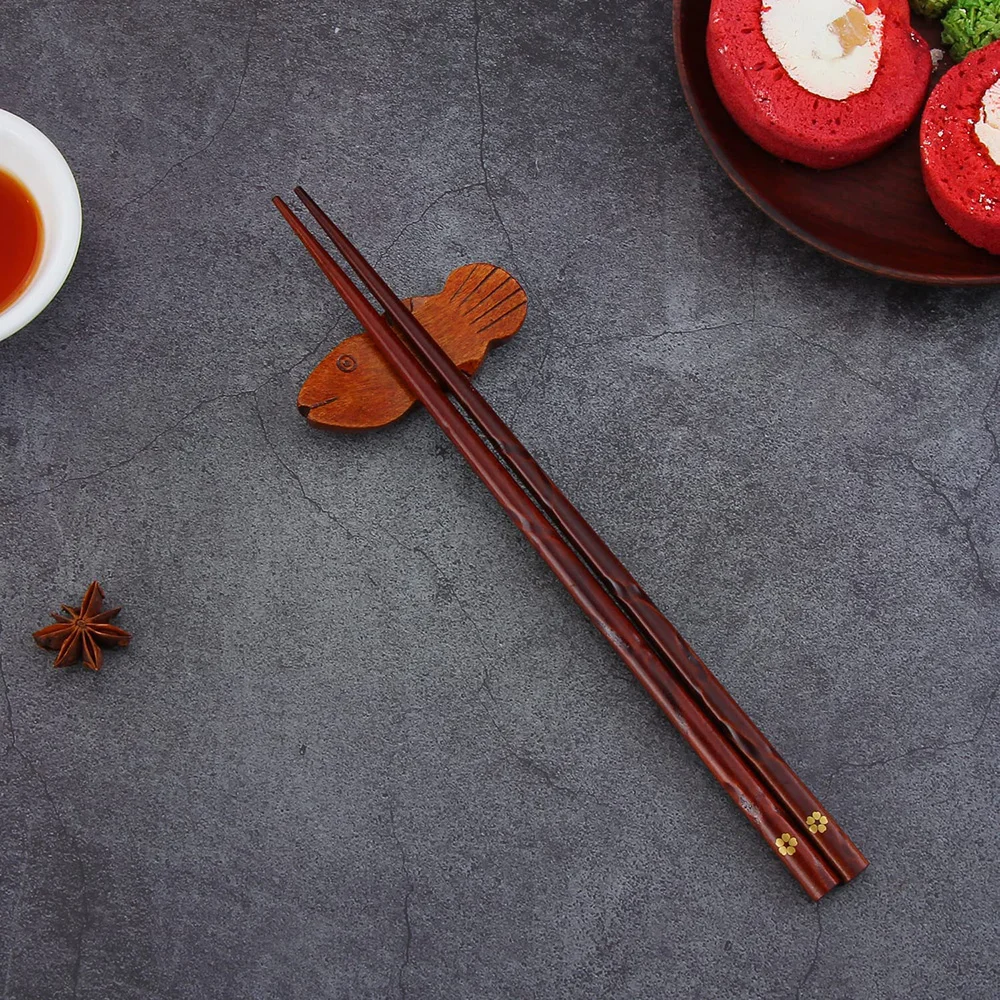 Japanese Camping Cooking - 5 Pairs Japanese Natural Wooden Chopsticks