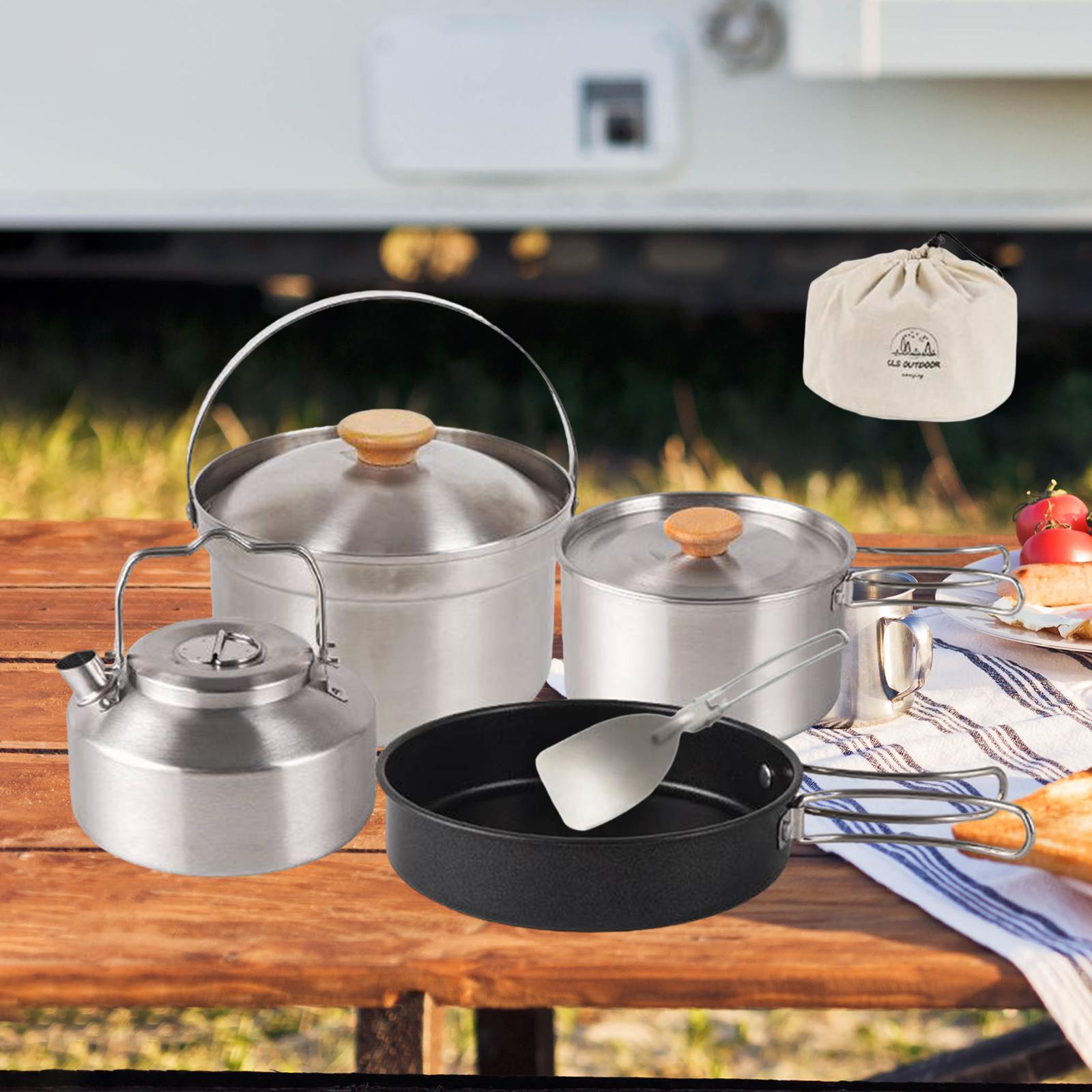 Camping Cooking Frying Pan - Camping Cookware Cook Gear Portable Nonstick