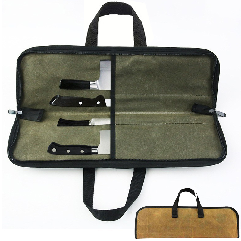 Japanese Camping Cooking - Camping Canvas Chef Knife Bag Roll