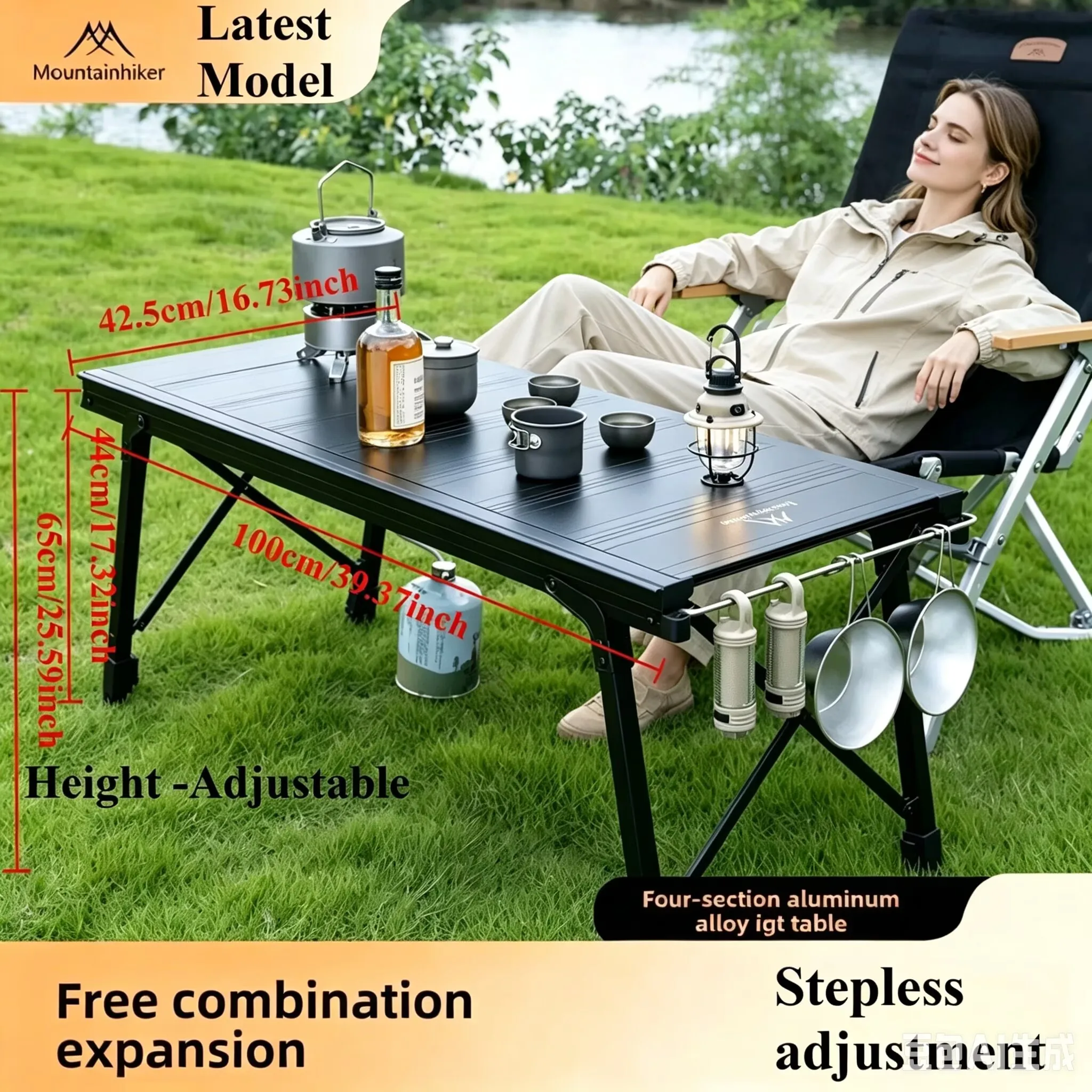 Camping Cooking Options - Folding IGT Camping Lift Table, Portable