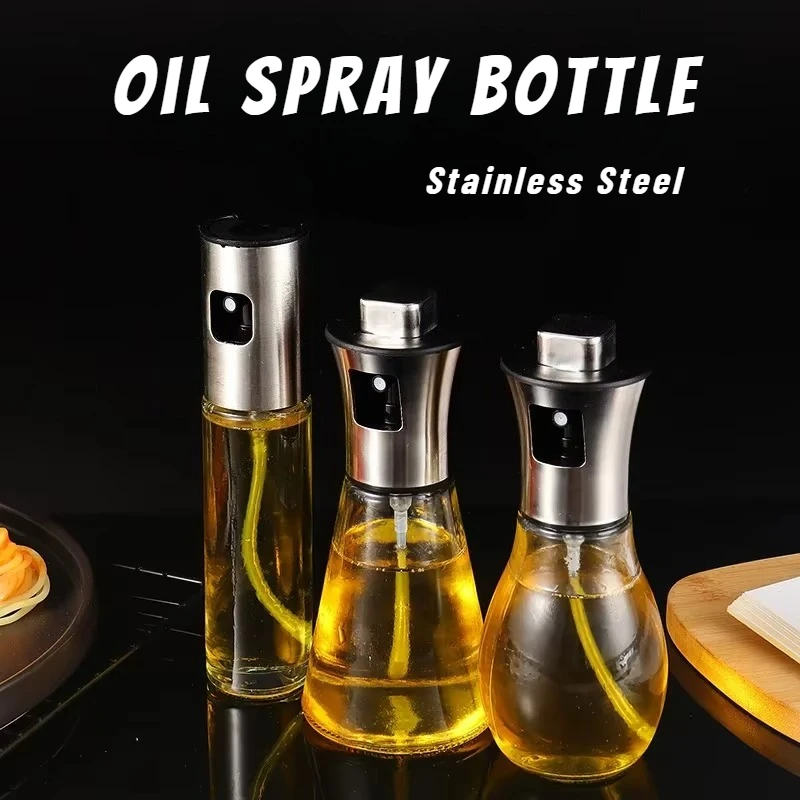 Camping Cooking Oil Container - 1Pc Stainless Steel Oil Spray Bottle