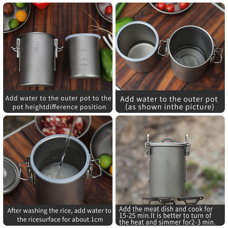 KEITH Pure Titanium Rice Cooke - Camping Cooking Appliances recension och pris
