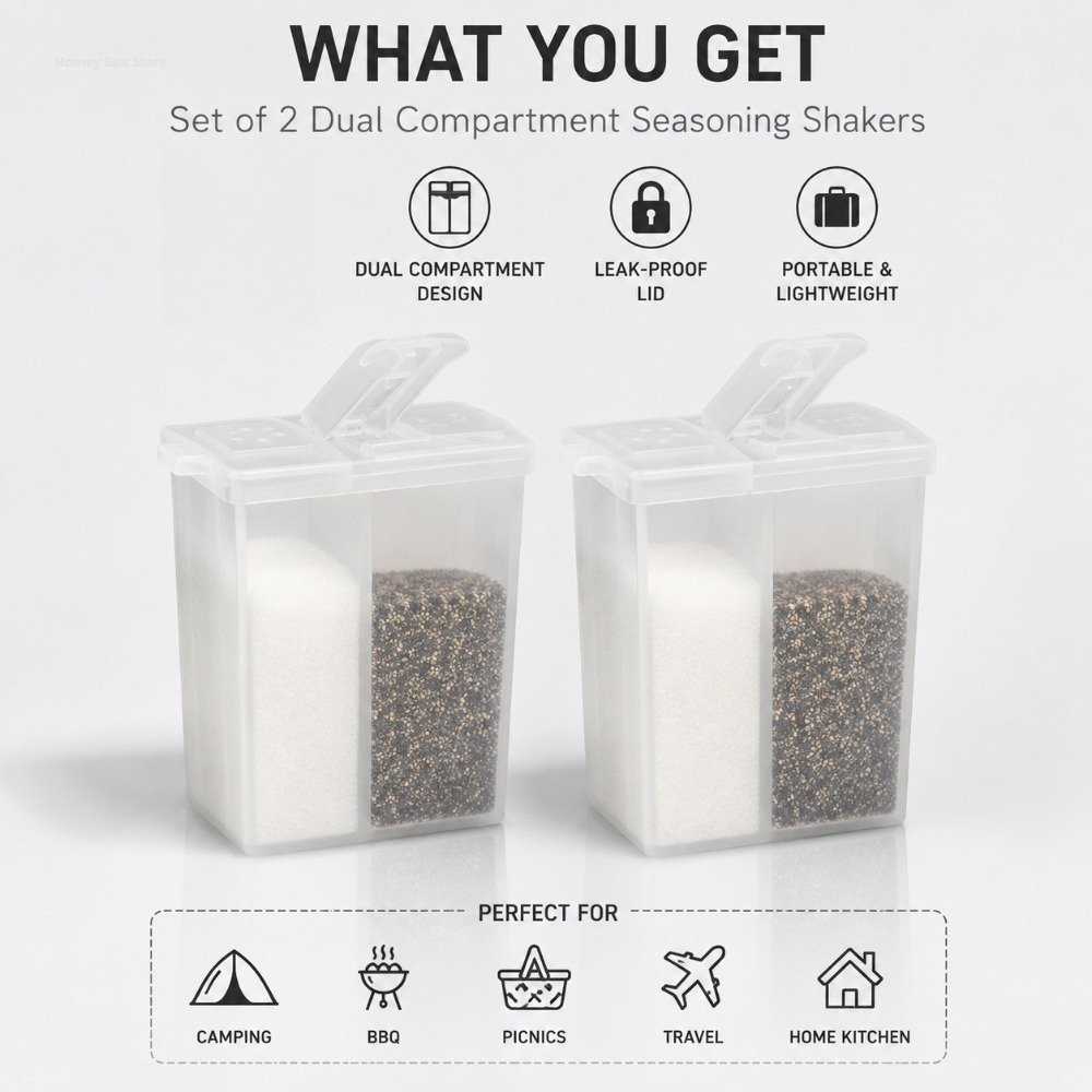 Multi-use 2in1 Spice Jar 2/4/6 - Camping Cooking Options recension och pris