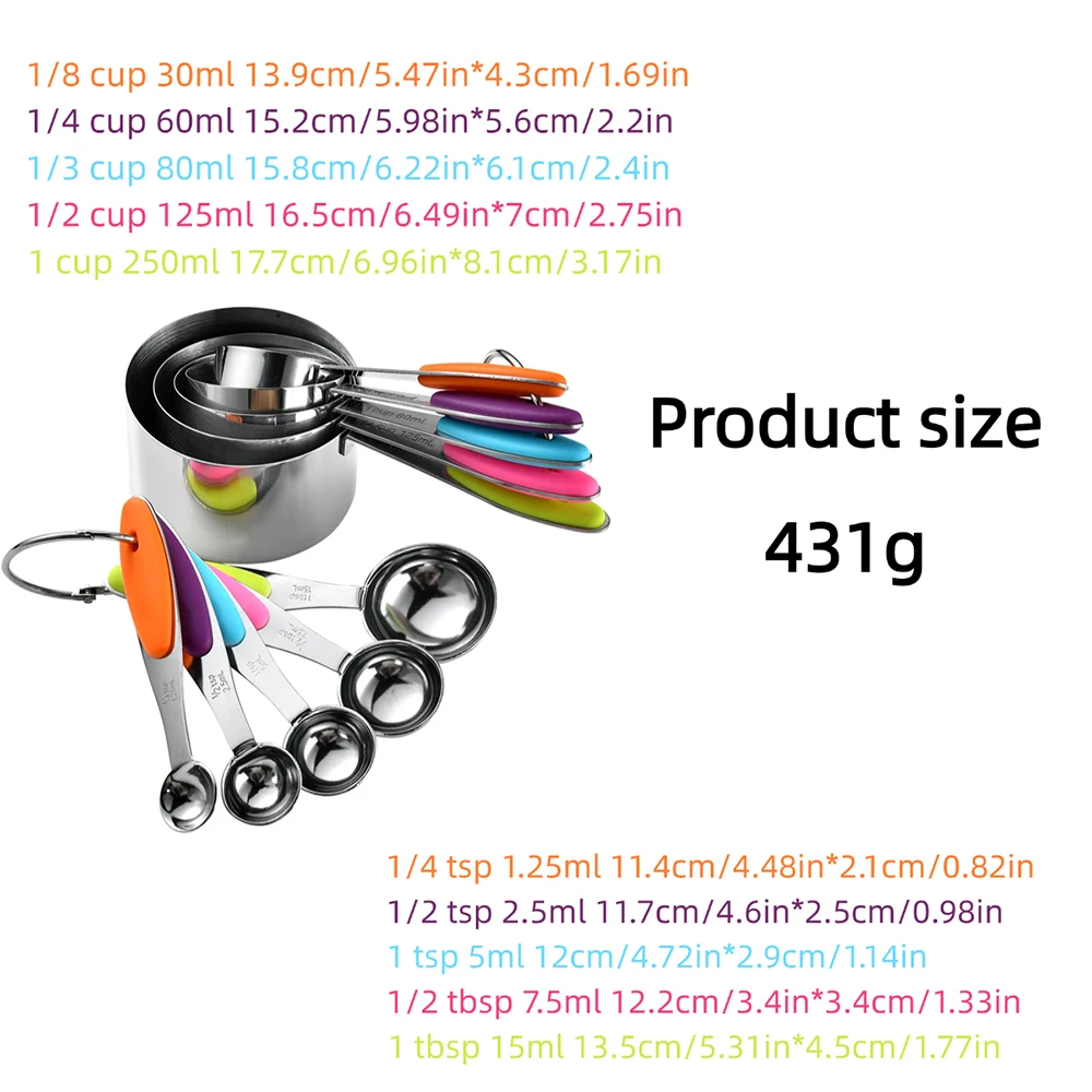5/10Pcs Stainless Steel Measur - Camping Cooking Pan Set recension och pris