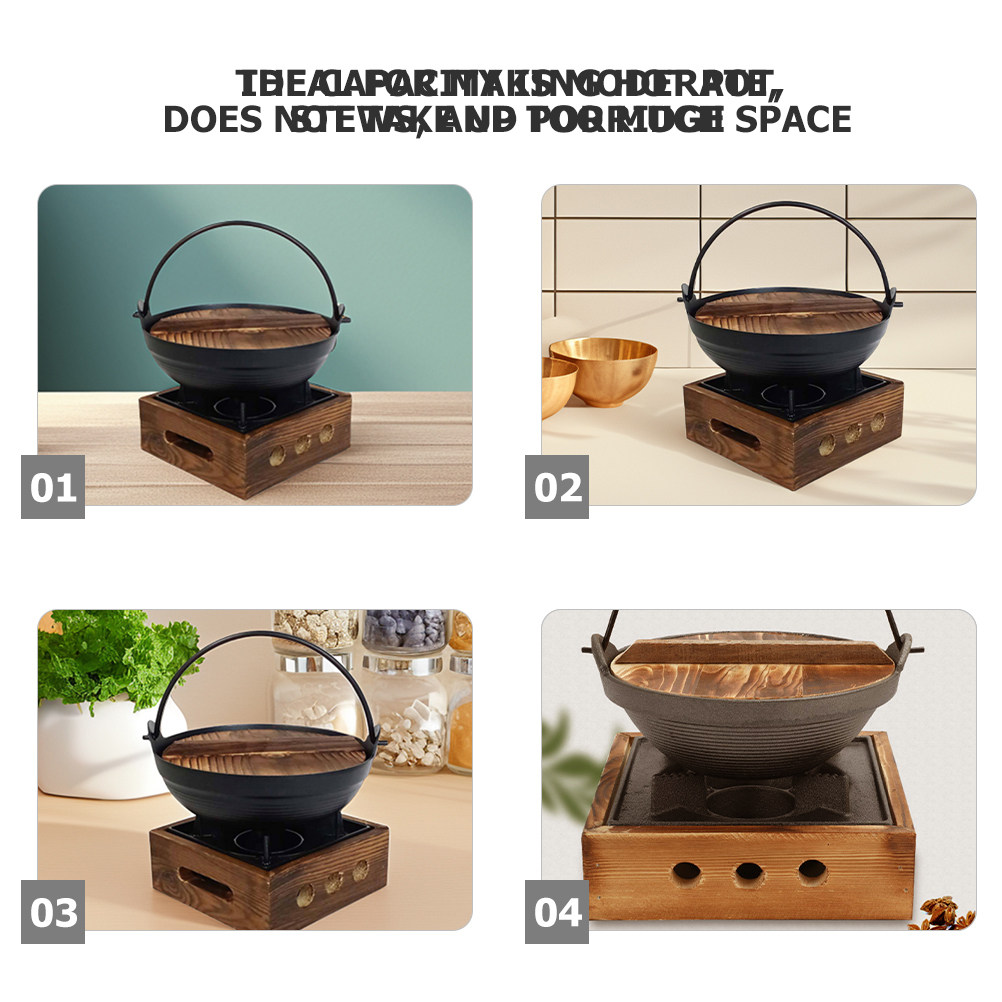 1Set Cast Iron Japanese Sukiya - Japanese Camping Cooking recension och pris