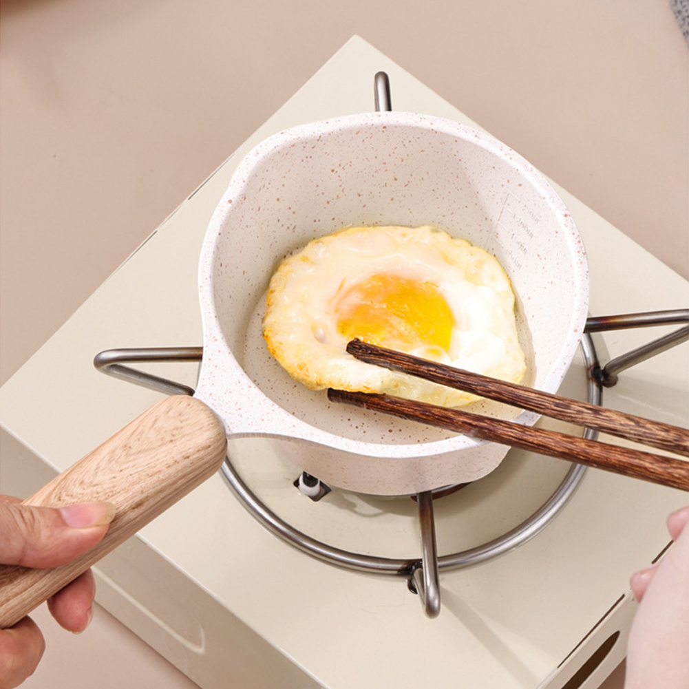 Mini Boiling Pan Wooden Handle - Camping Cooking Frying Pan recension och pris