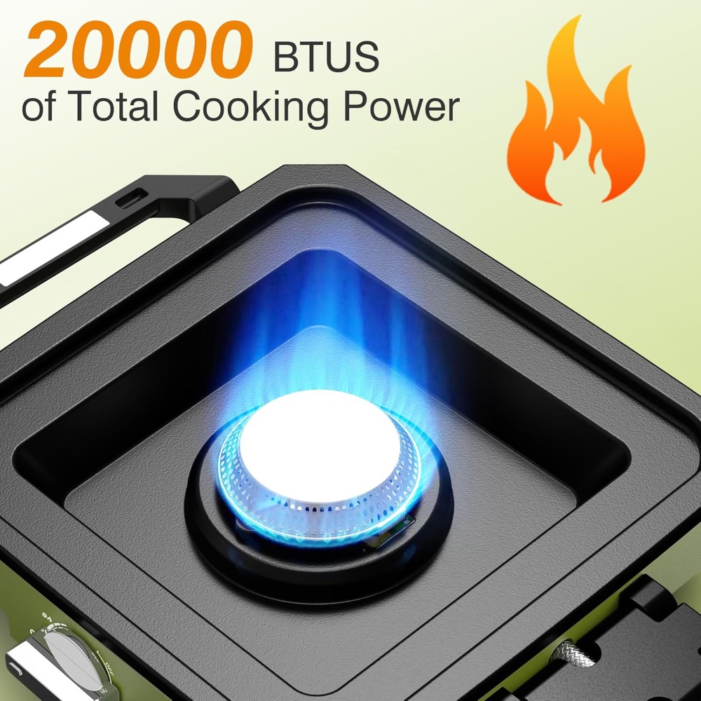 2 Burner Propane Camping Stove - Camping Cooking Frying Pan recension och pris
