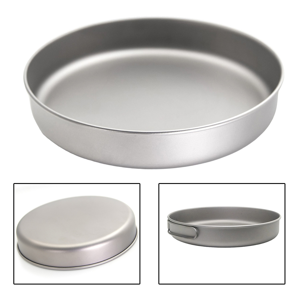 Ultralight Pure Ti Frypan Pot  - Camping Cooking Frying Pan recension och pris