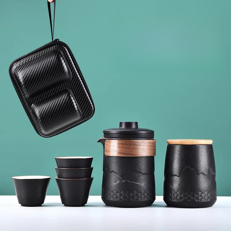 Portable Travel Tea Set One Po - Camping Cooking Pan Set recension och pris