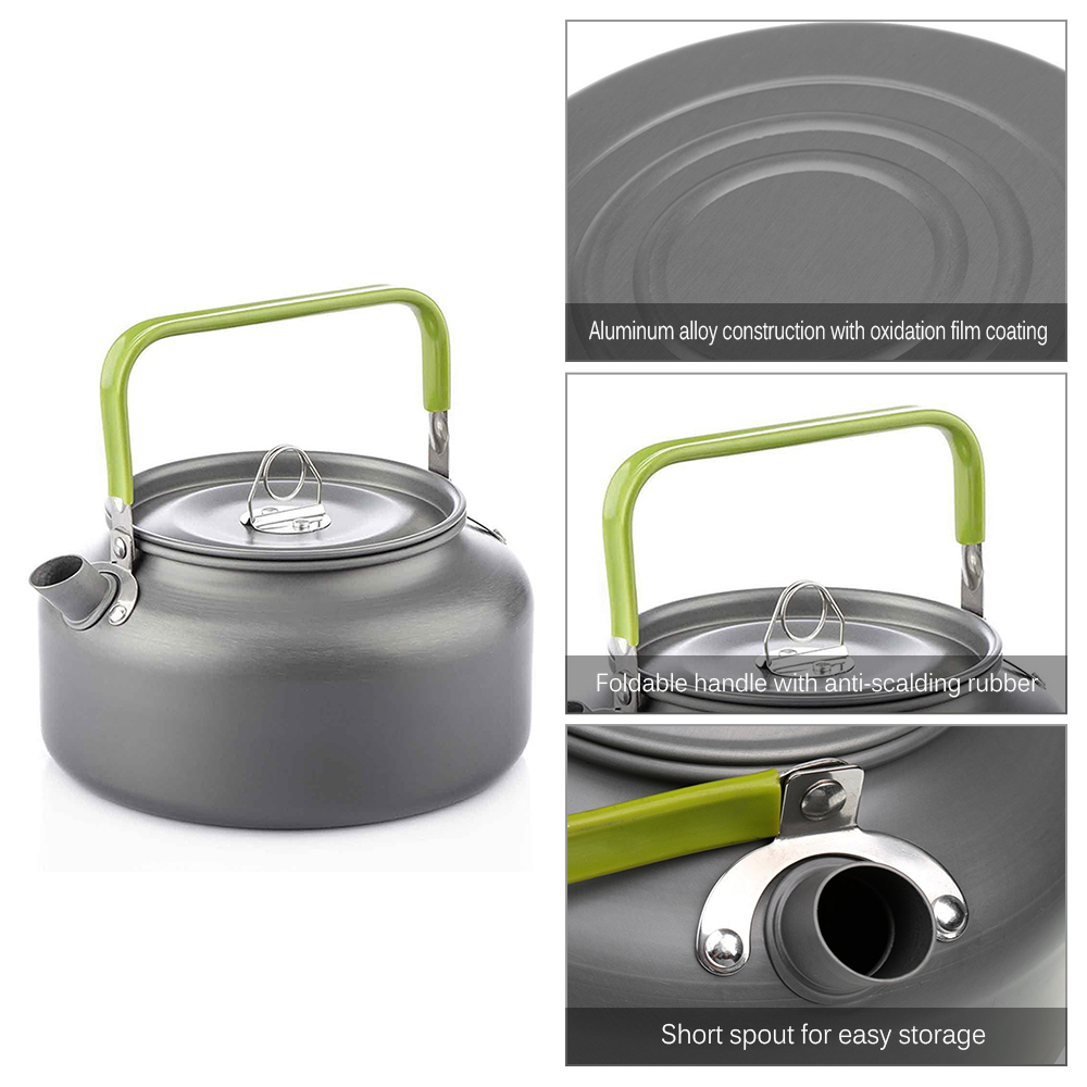 Portable Outdoor Water Kettle  - Camping Cooking Pan Set recension och pris