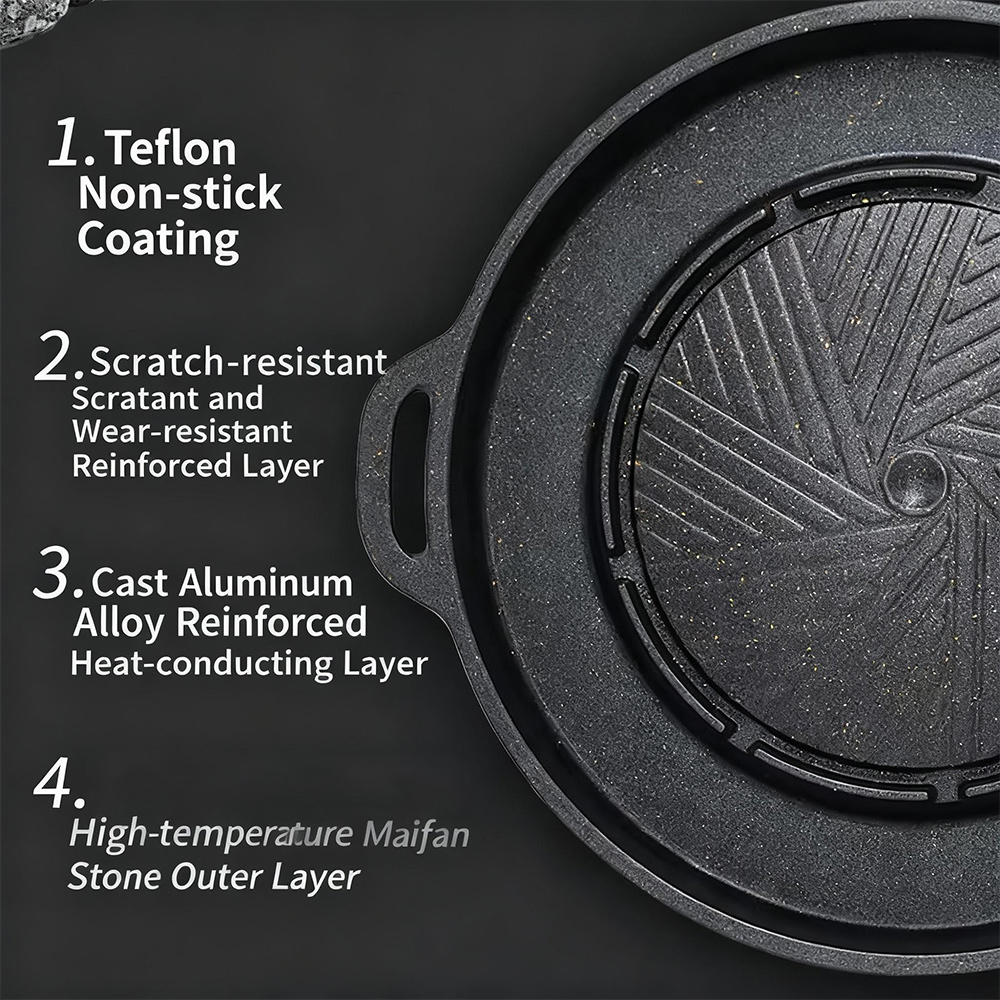 KOSUN Korean BBQ Grill Pan 2 i - Camping Cooking Tray recension och pris