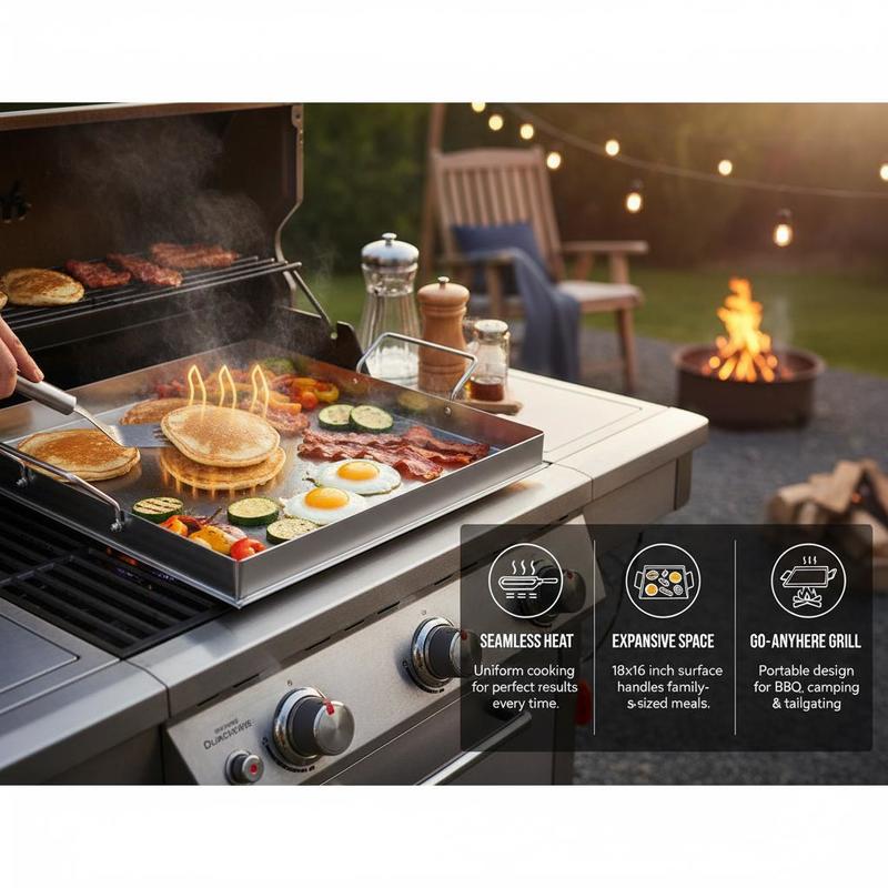 Universal Flat Top Griddle 18x - Camping Cooking Tray recension och pris