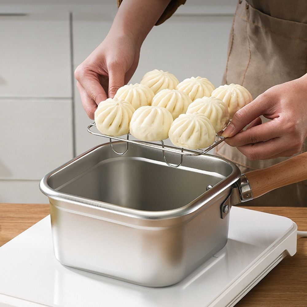 Portable Stainless Steel Fryin - Camping Cooking Frying Pan recension och pris