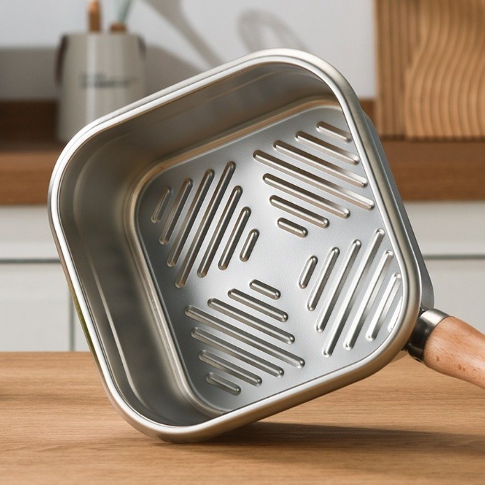 Portable Stainless Steel Fryin - Camping Cooking Frying Pan recension och pris
