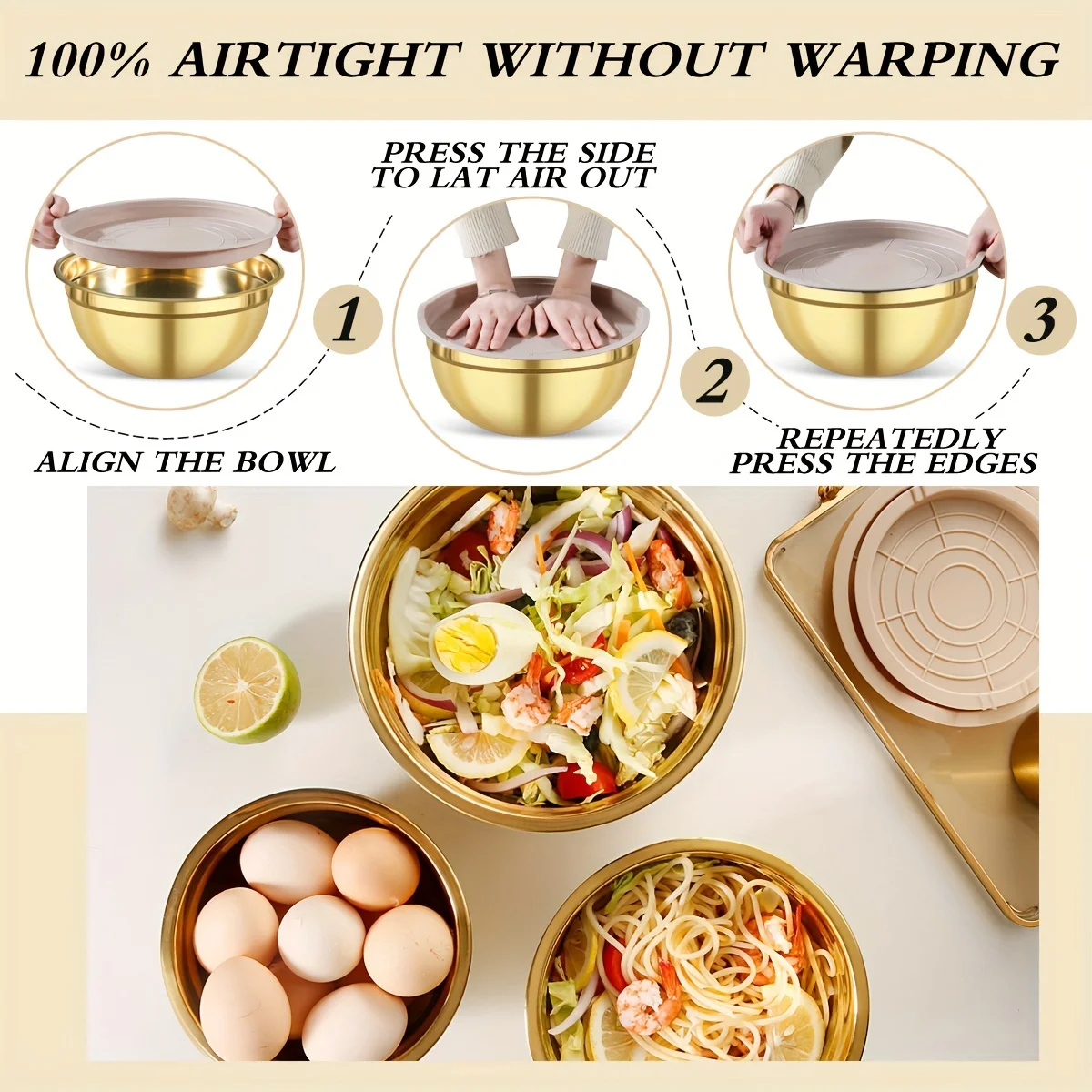 10-piece gold stainless steel  - Camping Cooking Pan Set recension och pris
