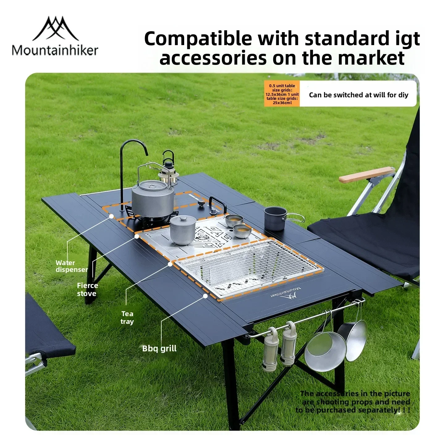 Folding IGT Camping Lift Table - Camping Cooking Options recension och pris
