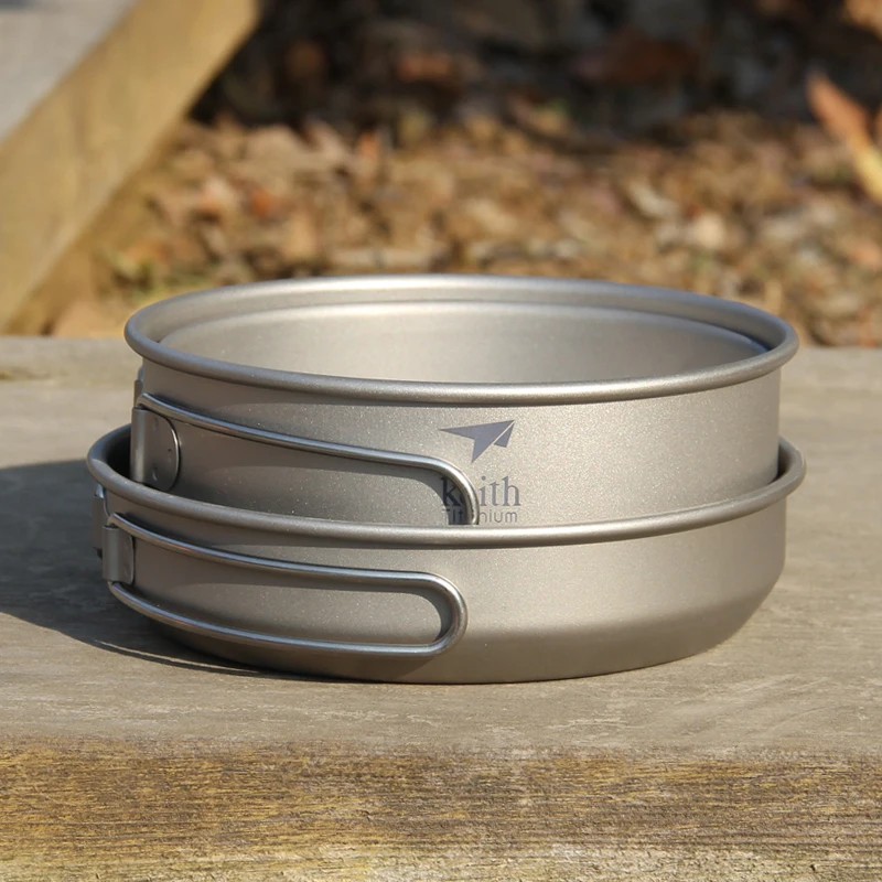 Keith 3PCS Titanium Cookware P - Camping Cooking Pan Set recension och pris