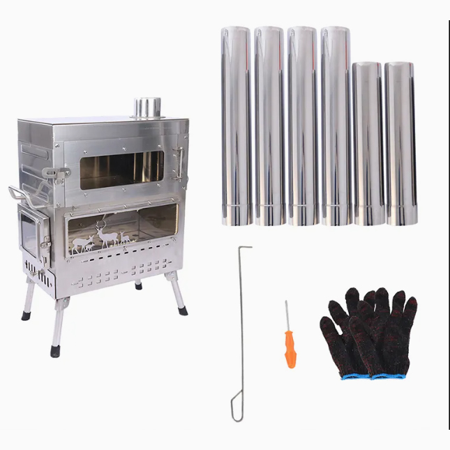 Premium Stainless Steel Wood B - Camping Cooking Ovens recension och pris