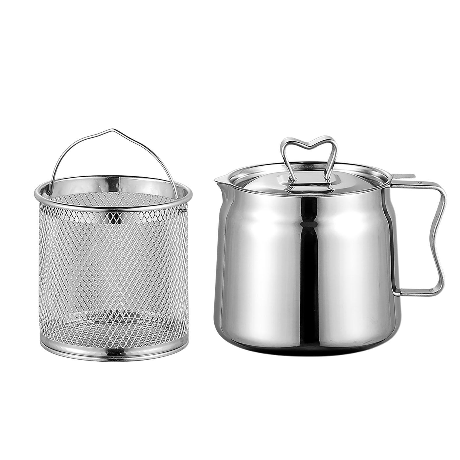 Deep Fryer Set Stainless Oil F - Camping Cooking Oil Container recension och pris