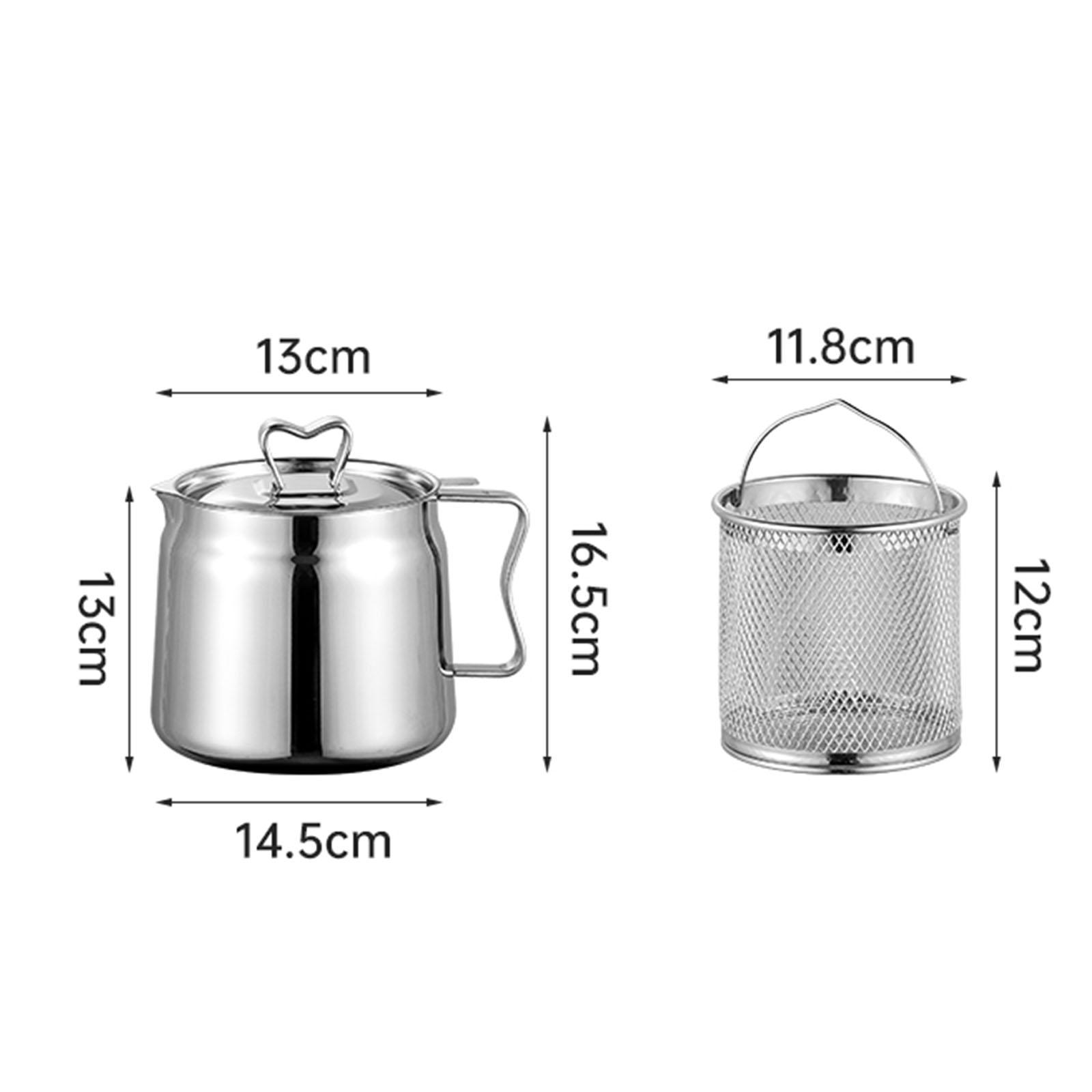 Deep Fryer Set Stainless Oil F - Camping Cooking Oil Container recension och pris