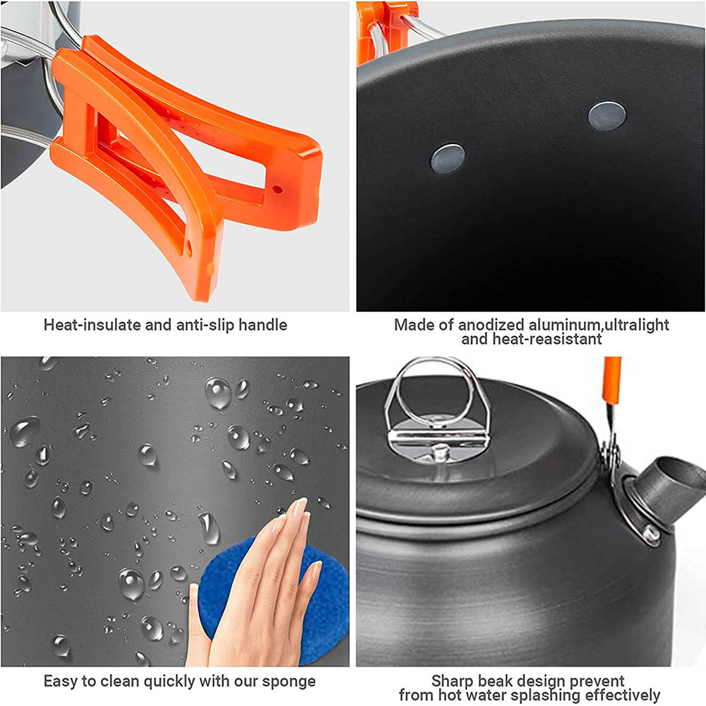 1pcs/1set Camping Cookware Kit - Camping Cooking Oil recension och pris