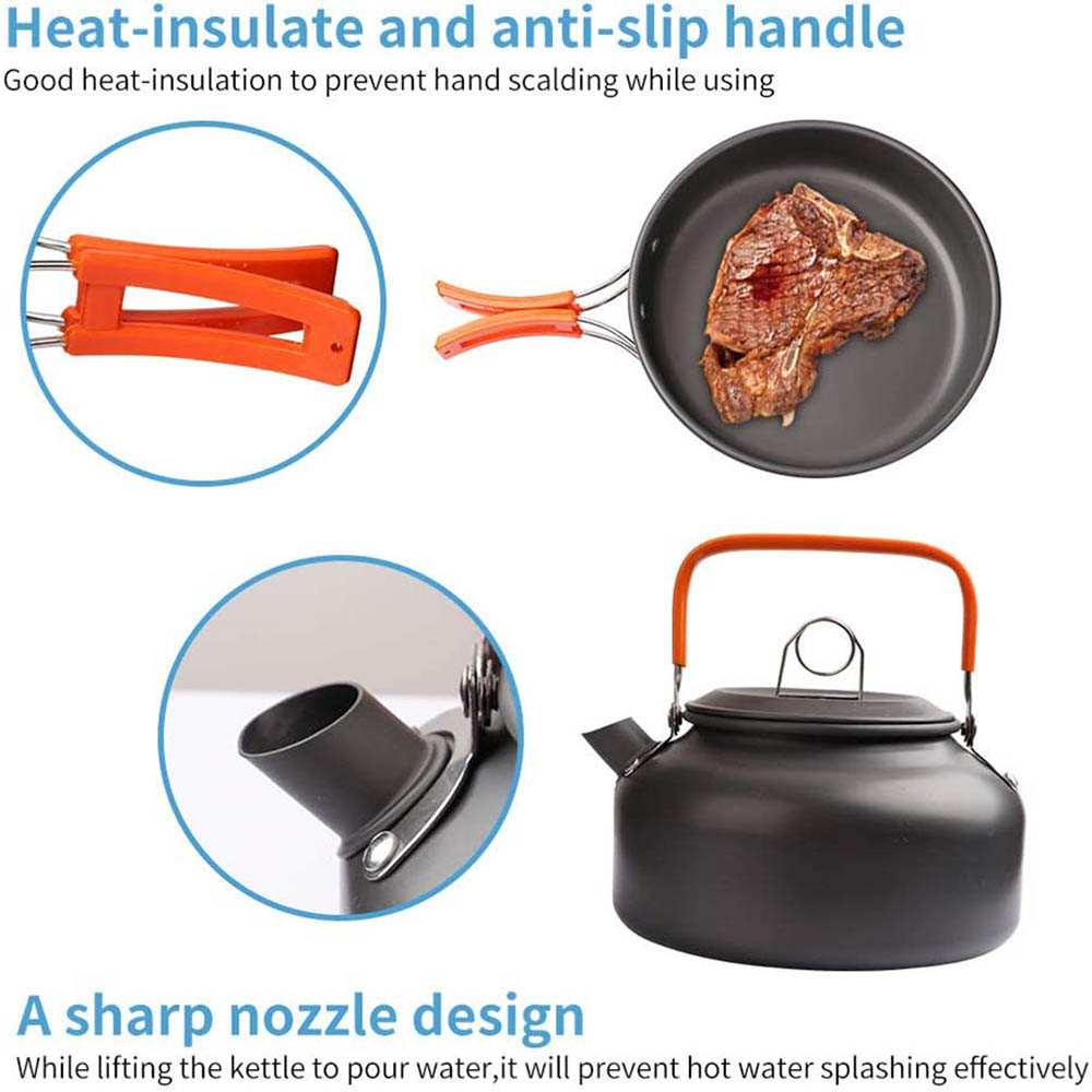 1pcs/1set Camping Cookware Kit - Camping Cooking Oil recension och pris