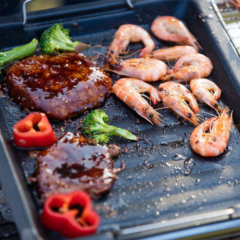 Outdoors Thick Square Grill Pa - Camping Cooking Tray recension och pris