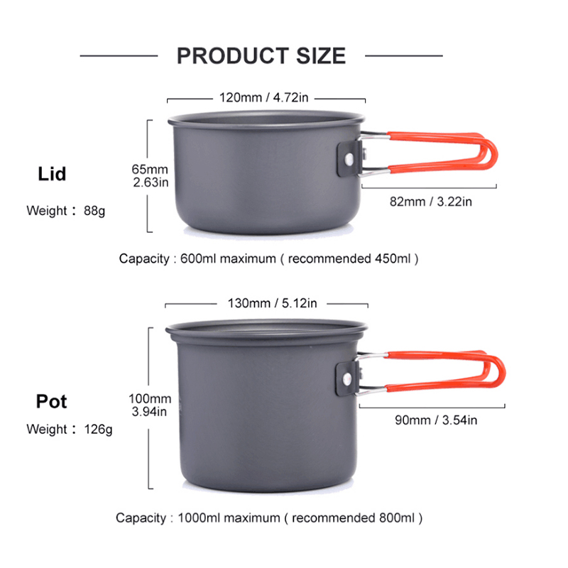 Widesea Ultralight Camping Coo - Camping Cooking Dishes recension och pris