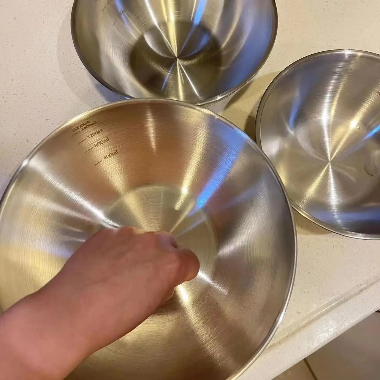1-3 Stainless Steel Bowl Set w - Camping Cooking Pan Set recension och pris