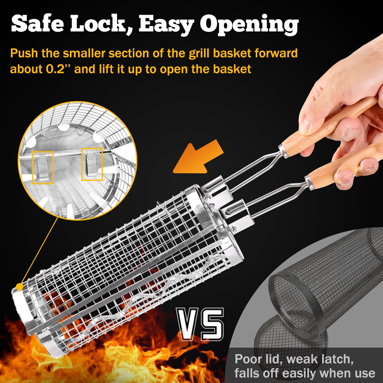 BUYYES Rolling Grill Basket BB - Camping Cooking Youtube recension och pris